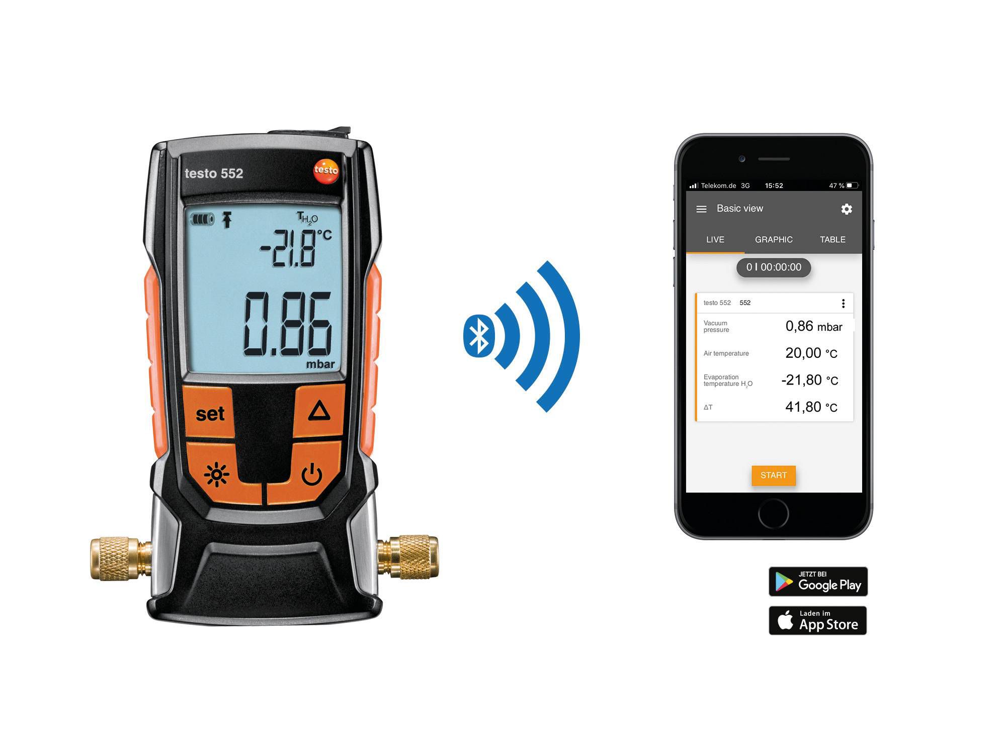 testo552-数显式真空表真空压力表