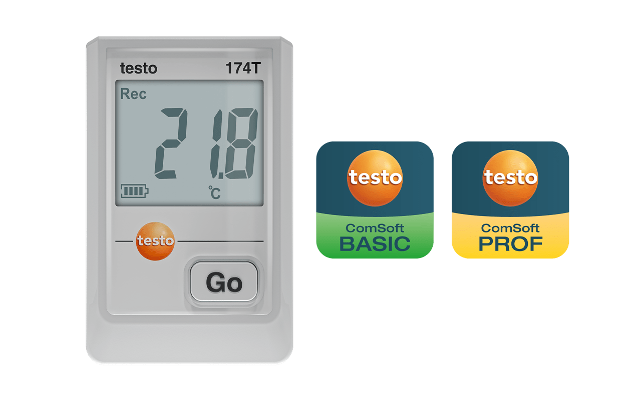 testo 174 T - 配备 USB-C 和 PC 软件的迷你型温度数据记录