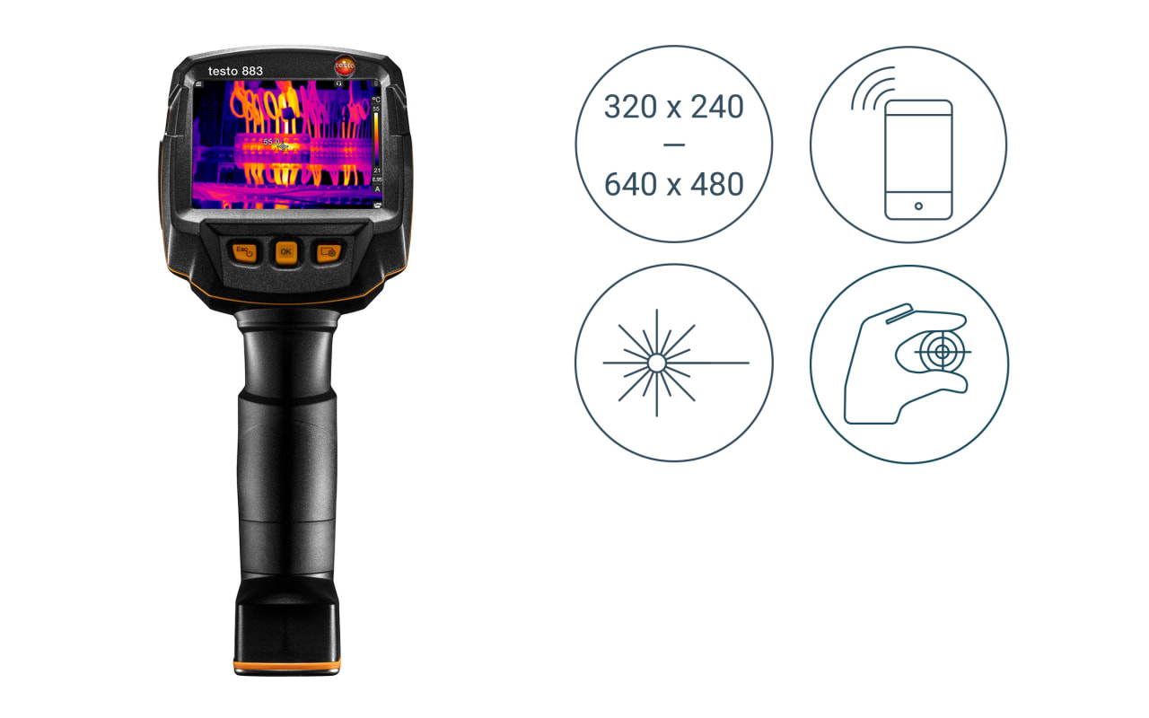 testo 883 热像仪套装 - 带2个镜头和配件