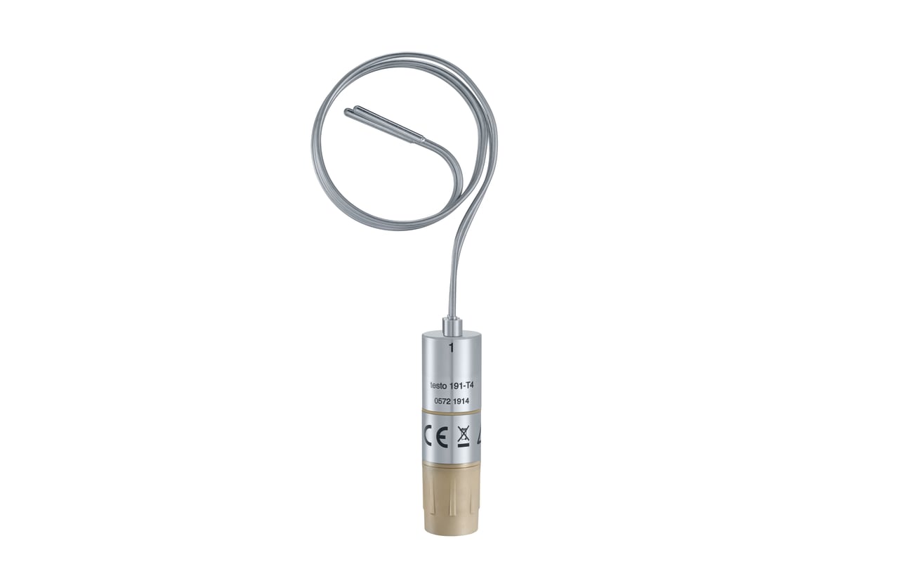 testo 191-T4 HACCP - 温度数据记录仪配备两个可弯曲柔性探头