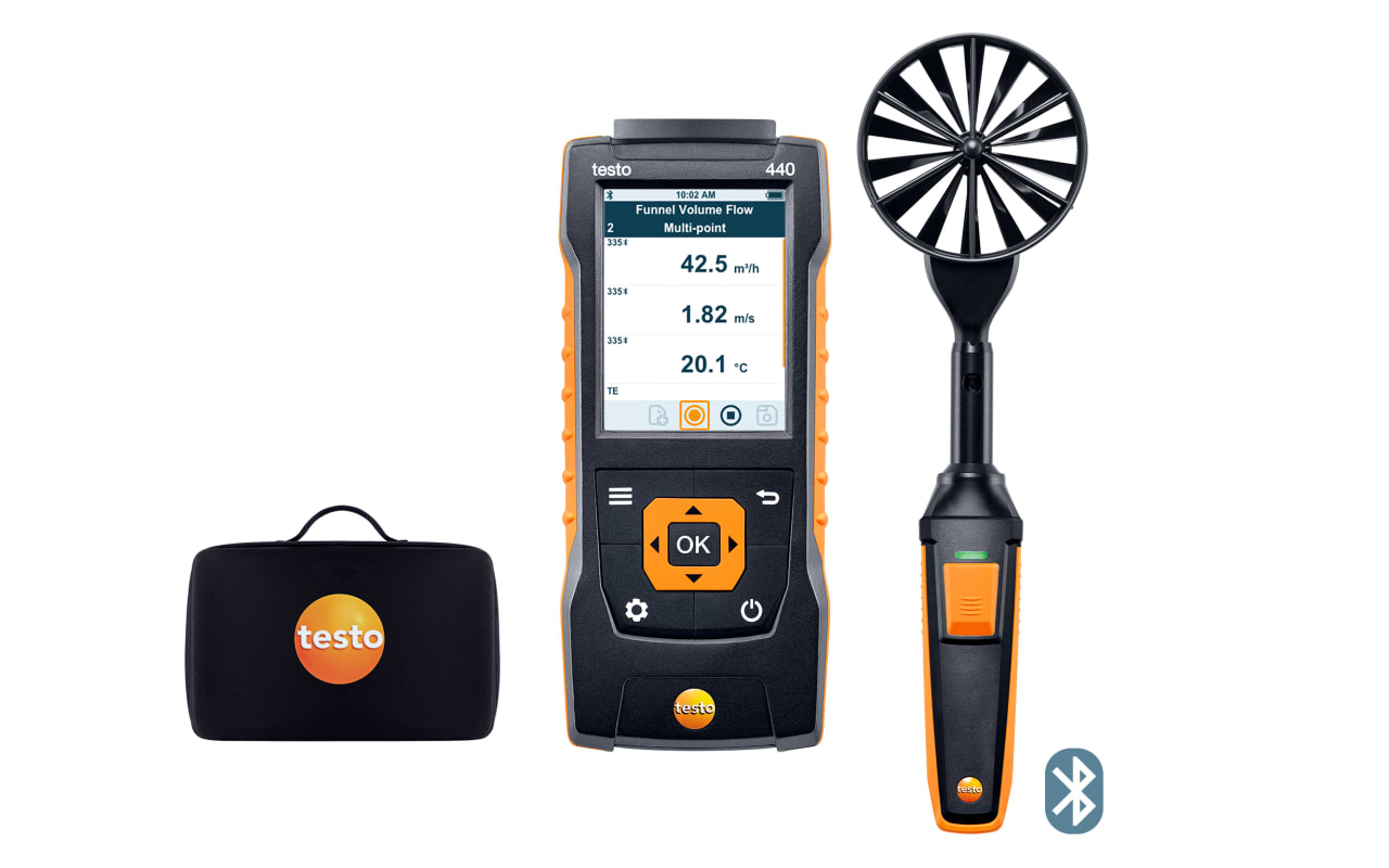 testo 440 100mm 叶轮风速蓝牙连接套装